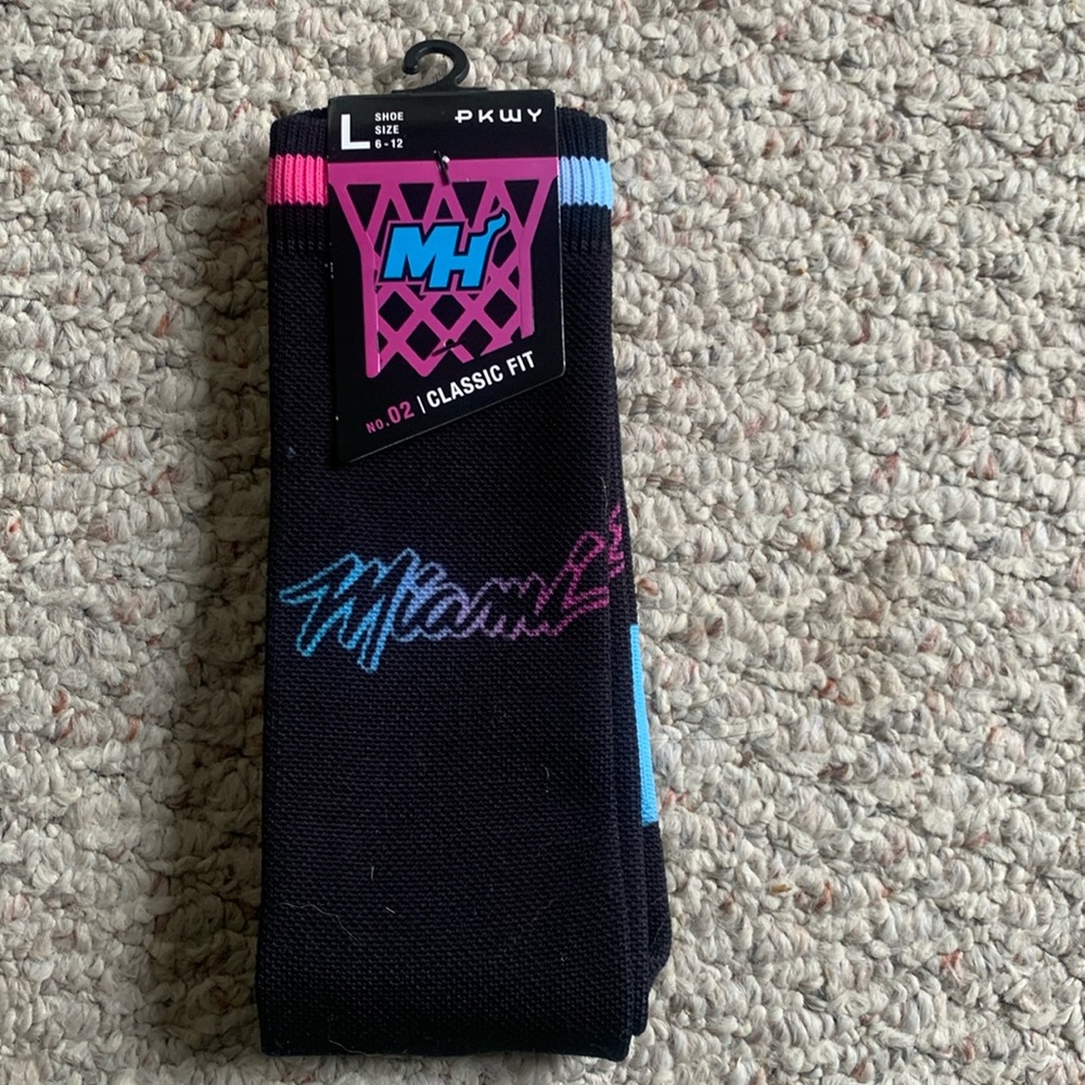Brand new Miami Heat socks